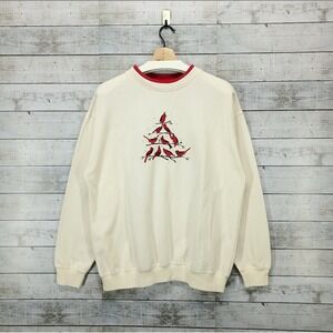 MC Sportswear Sweatshirt Women's XL Embroidered Birds Holiday Granny Core New
